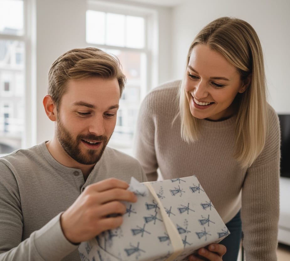gepersonaliseerd cadeau uitpakken