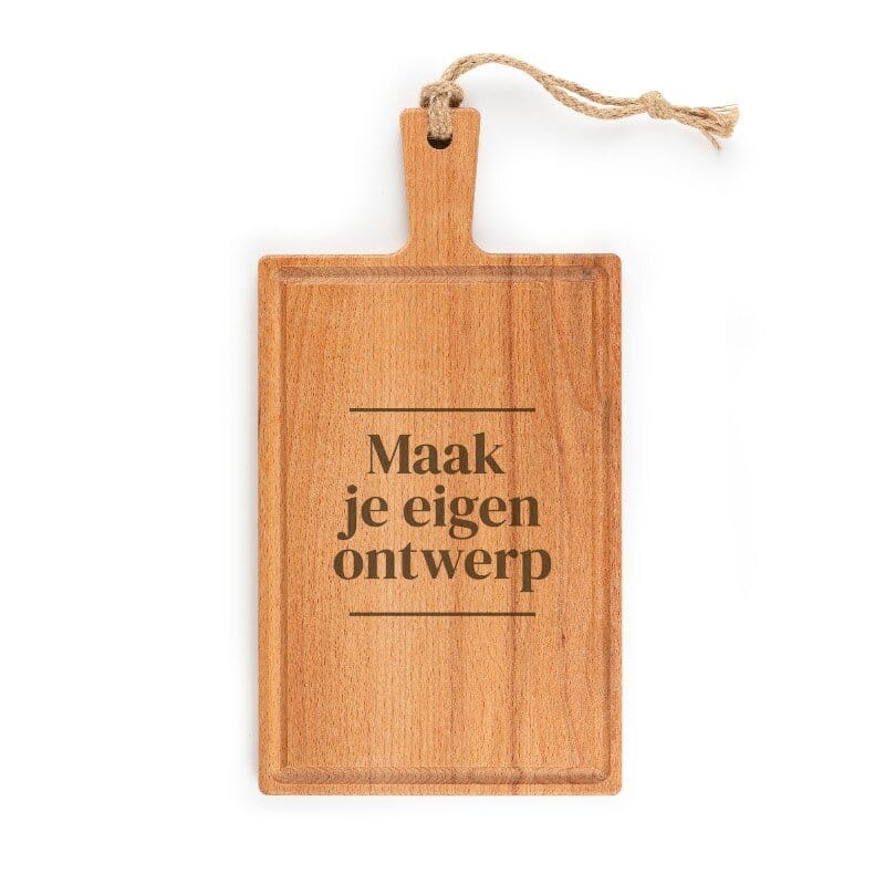beukenhouten kaasplank graveren eigen ontwerp of logo