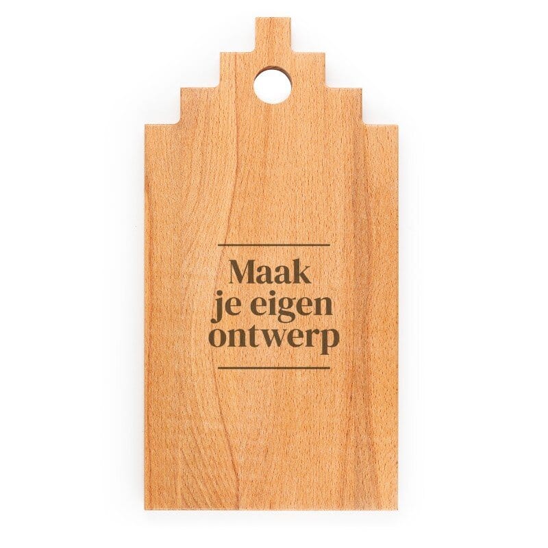 Houten serveerplank graveren housewarming cadeau beukenhout