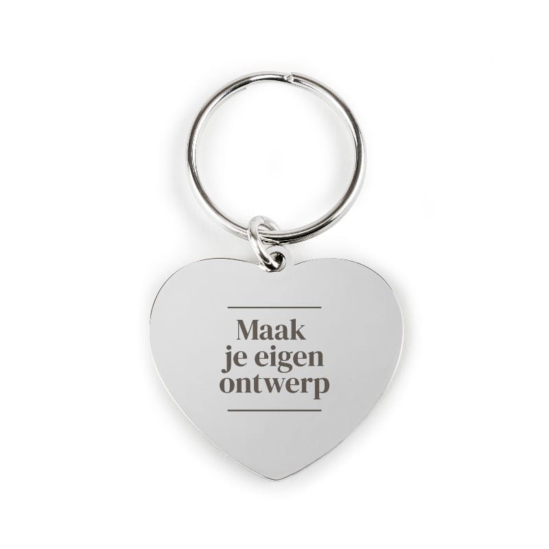 sleutelhanger hart met gravering