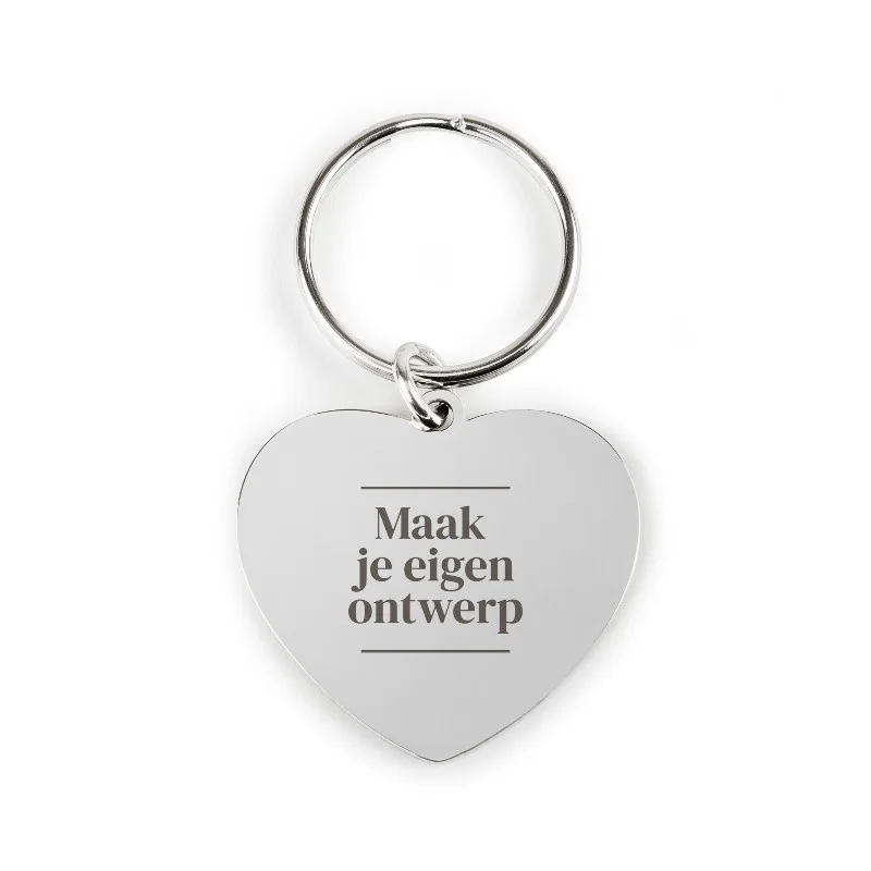 sleutelhanger hart met gravering