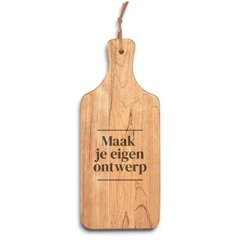 snijplank ontbijtbord met handvat laten graveren met een eigen afbeelding