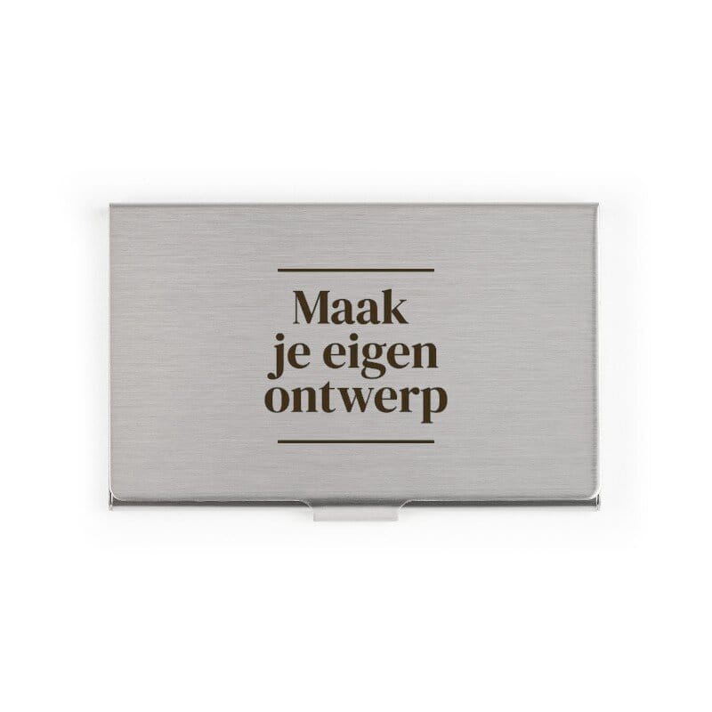 gegraveerde visitekaarthouder met logo of ontwerp
