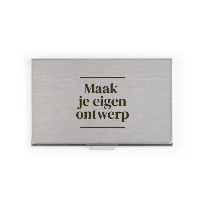 gegraveerde visitekaarthouder met logo of ontwerp